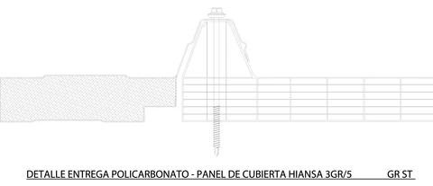 Detalle entrega montaje de panel policarbonato Polimer con panel sándwich